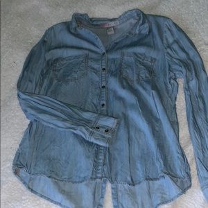 Light Blue Jean Button Up